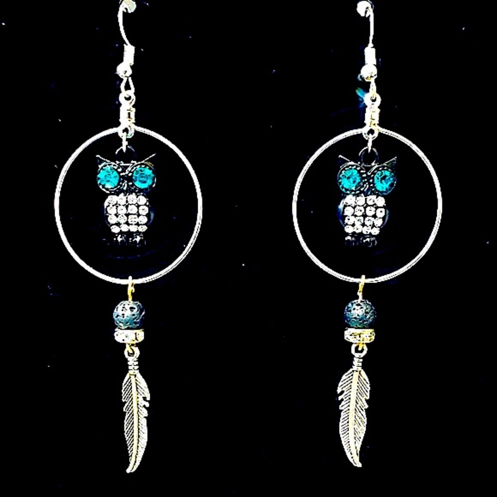 "Owlove" Life Dangling Diffuser Handcrafted Earrings
